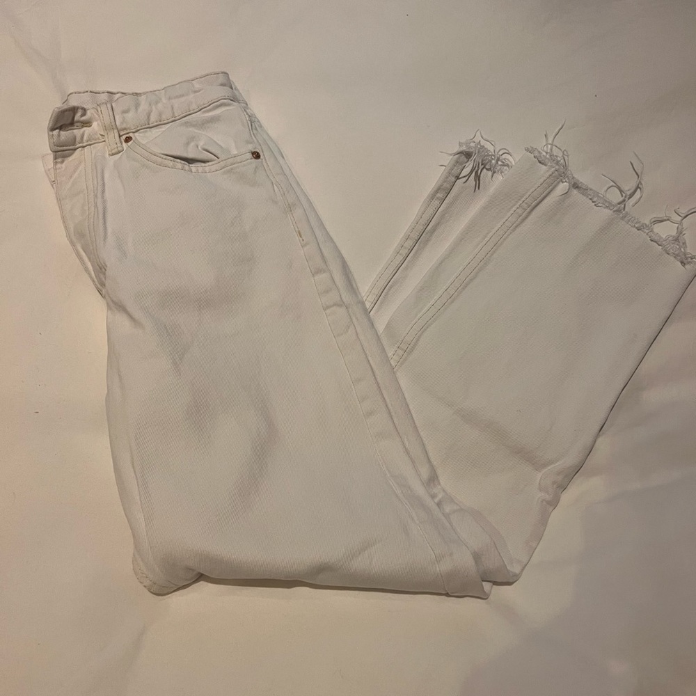 Zara white straight leg denim size 4
